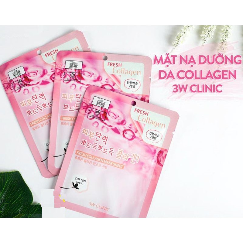 Mặt Nạ Tái Tạo Da Từ Collagen 3w Clinic Fresh Collagen Mask Sheet 23ml