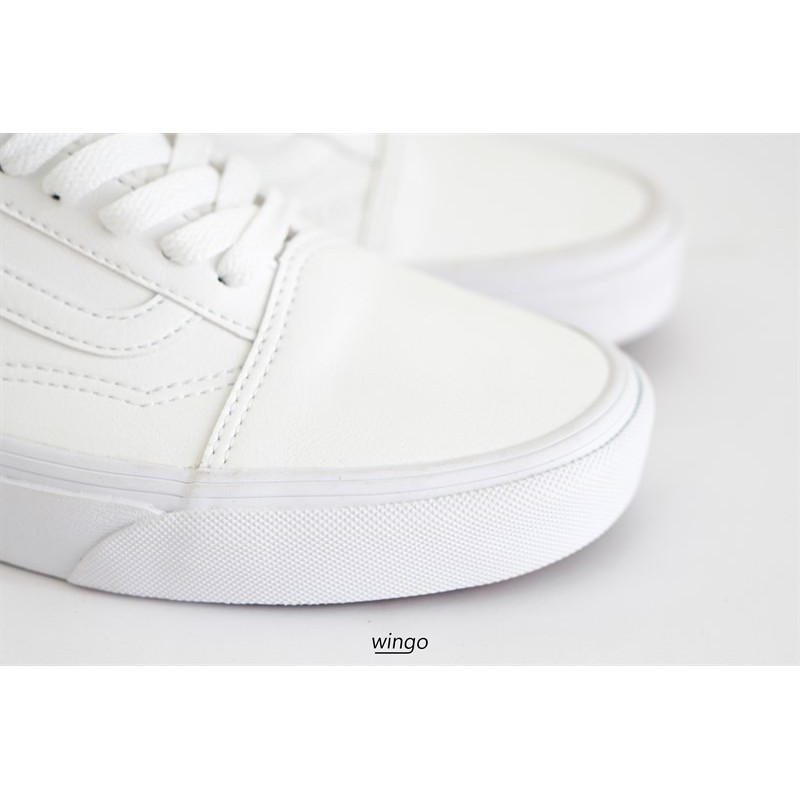 (Giày Chính Hãng) Vans Old Skool All White Leather