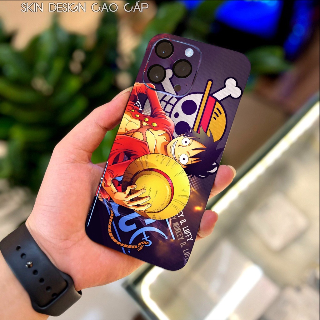 Miếng dán điện thoại hình Luffy OnePiece cho iphone 6/7/8/6plus/7plus/X/XSmax và các máy android khác