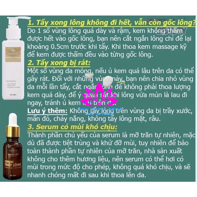 Kem Tẩy Lông Huyền Phi Chính Hãng tặng Serum Triệt Lông Vĩnh Viễn