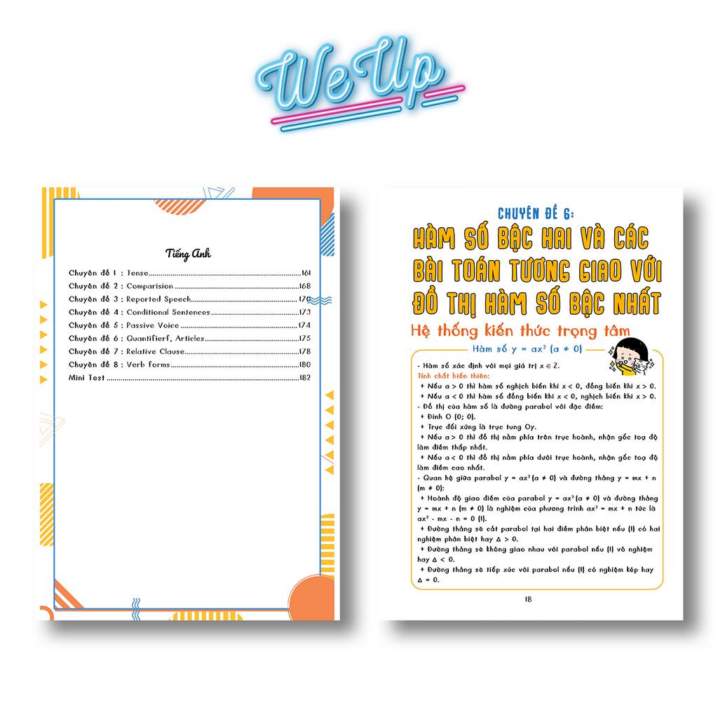 Combo Sổ Tay Đề Cương Toán Văn Anh Lớp 9 SKETCHNOTE & Sổ Bài Tập Lý Hóa Lớp 9