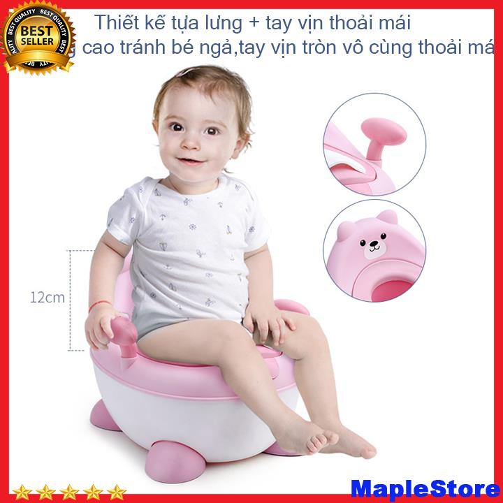 Bô cho bé đi vệ sinh có tay cầm, đệm ngồi êm mịn, sản phẩm cao cấp phù hợp cho bé từ 1-7 tuổi