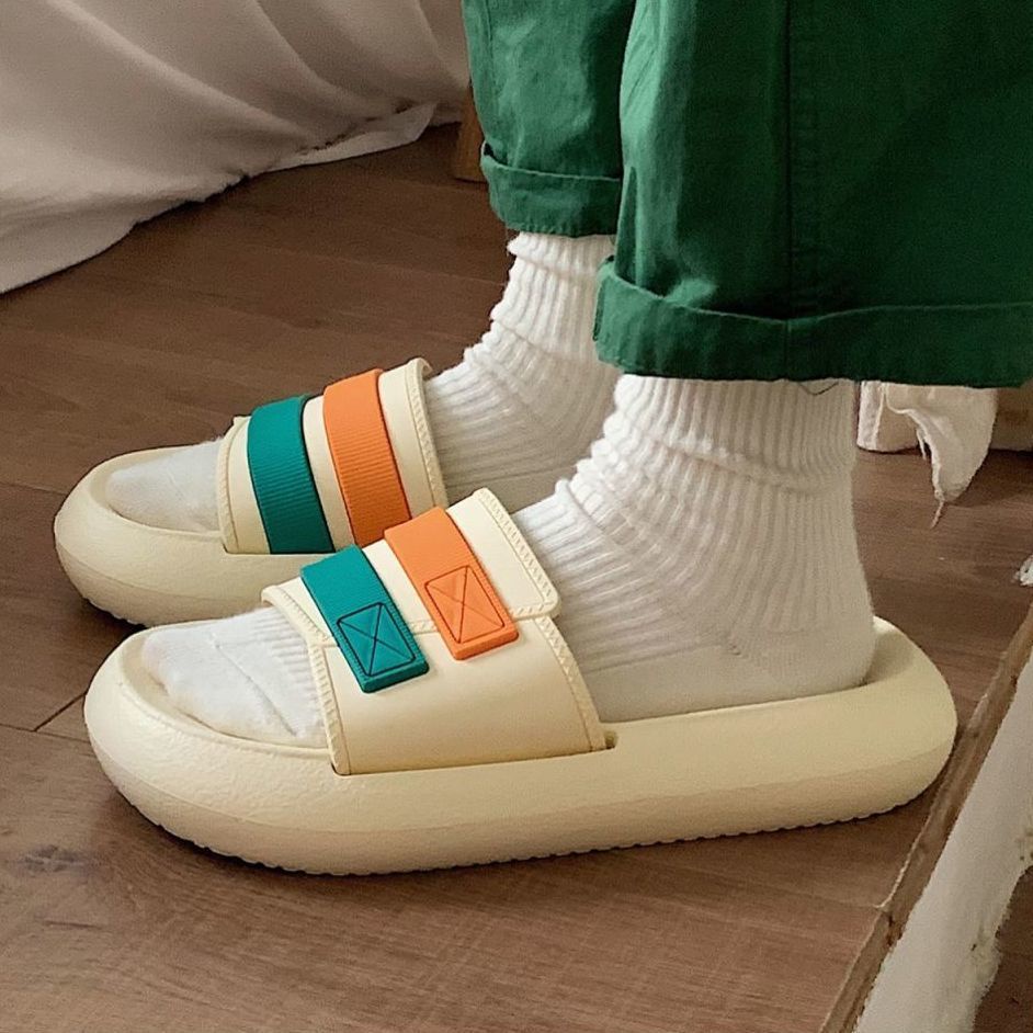 Đôi dép quai ngang chống trượt khử mùi hôi phong cách Hàn Quốc thời trang mùa hè cho nữ