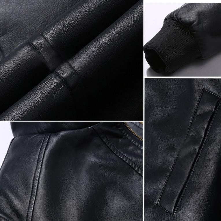 Áo khoác da lót lông nam thời trang cao cấp model fashion AKD75NAU TẶNG VỚ hàng vnxk | BigBuy360 - bigbuy360.vn