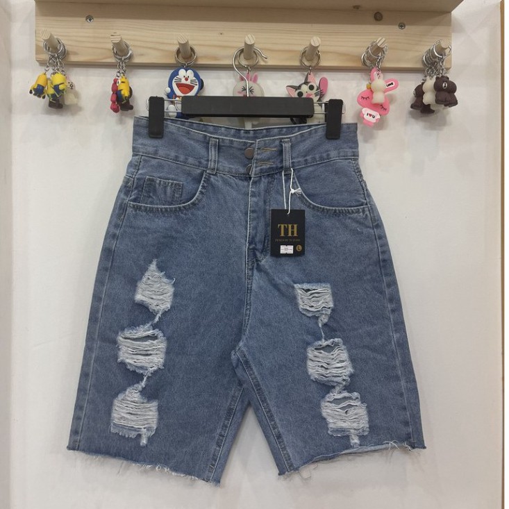 Quần Short Jeans Ngố Nữ Ống Rộng MON Rách Ulzzang Nhiều Mẫu Hàng Cao Cấp