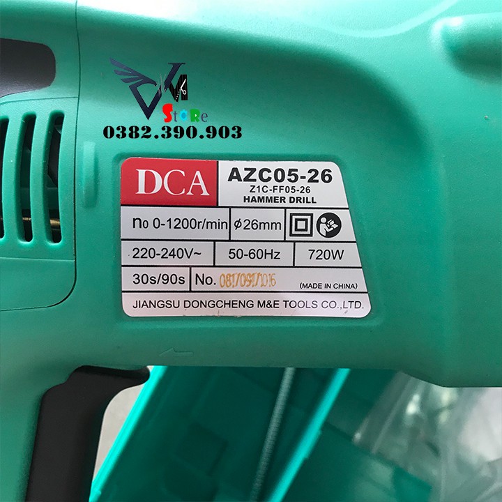 Máy khoan động lực 720W DCA AZC05-26B - Khoan bê tông 3 chức năng