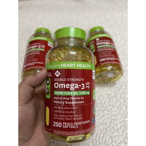 Dầu cá OMEGA-3 Fish Oil 1200mg+D3 200 Softgels