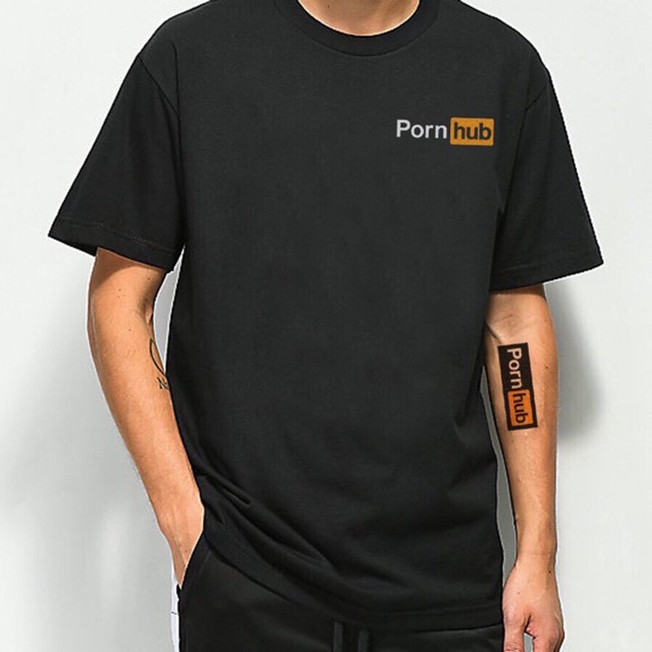 Áo Thun in hình PornHub tay ngắn không cổ