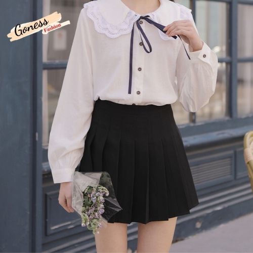 Chân váy xếp ly Goness dáng chữ a lưng cao phong cách tennis xòe kiểu xếp li ngắn thời trang | BigBuy360 - bigbuy360.vn