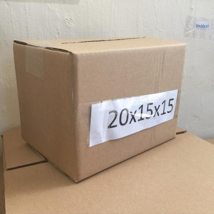 Thùng hộp carton bìa giấy đóng gói hàng kích thước 20x15x15 giá rẻ tận xưởng giao hỏa tốc nhận hàng ngay
