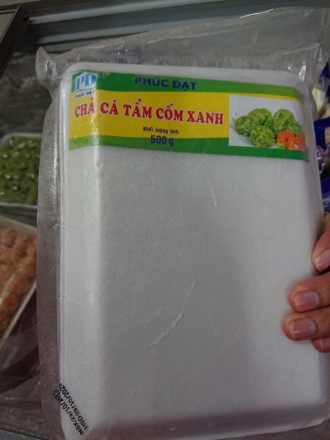 Chả cá cốm xanh 500g 35 viên