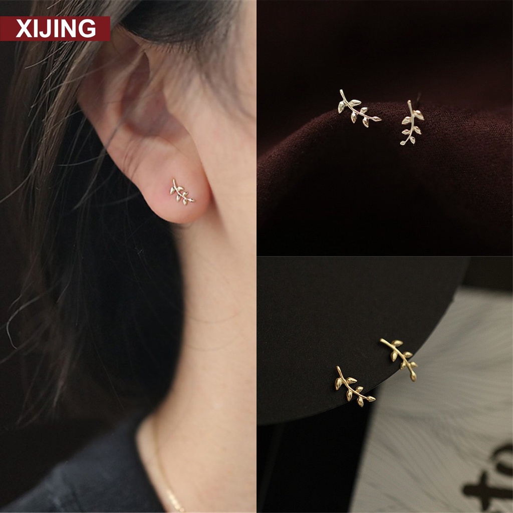 【COD】Bông tai hình chiếc lá đơn giản thời trang dành cho nữ