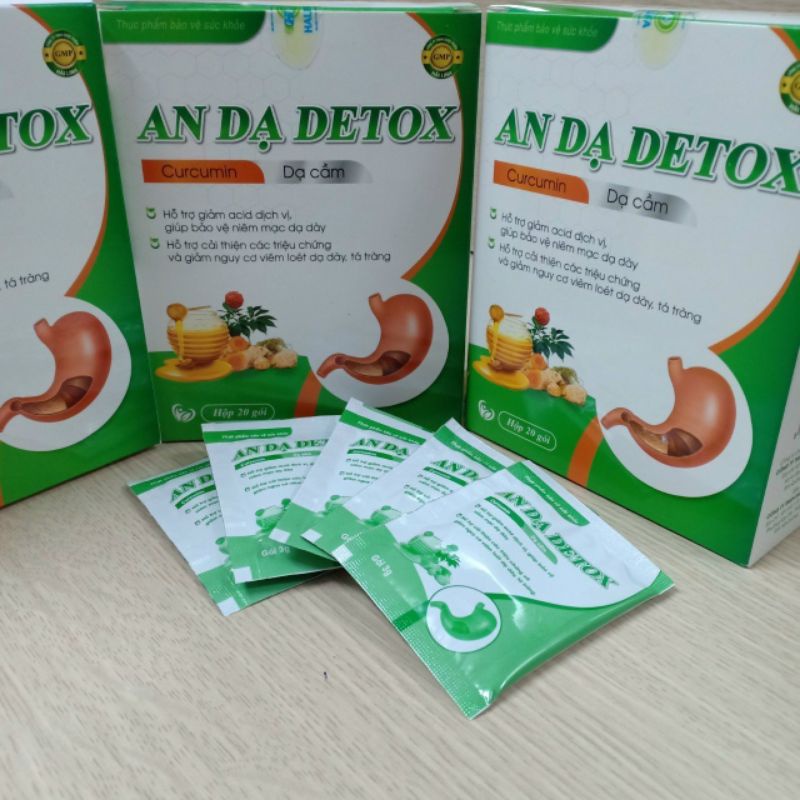 AN DẠ DETOX - Hộp 20 gói hỗ trợ dạ dày