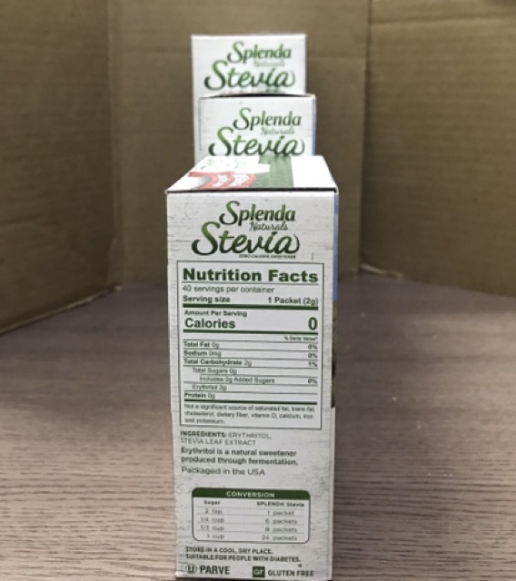 Đường ăn kiêng Splenda Stevia 140 gói của Mỹ