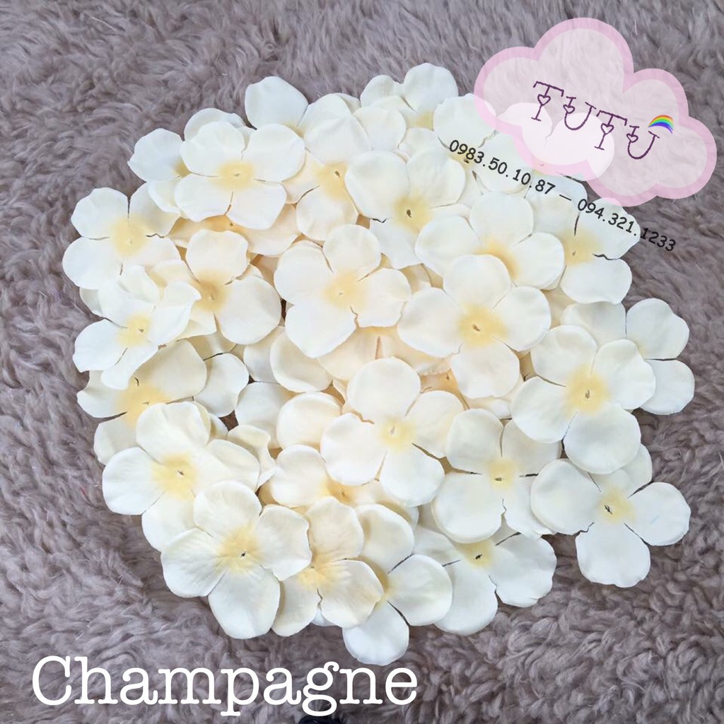 Cánh hoa lụa cẩm tú cầu 5cm  trang trí váy áo, váy tutu, sự kiện