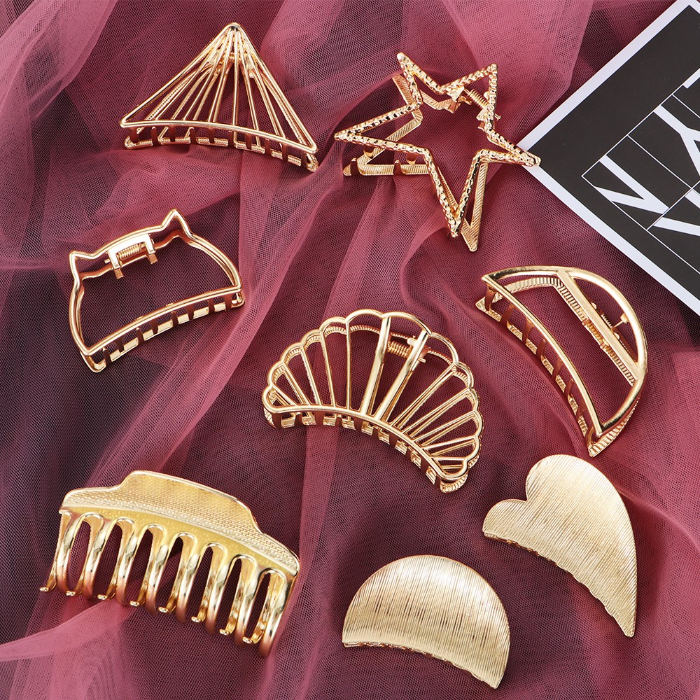 Kẹp Tóc Kim Loại Kiểu Dáng Đơn Giản Thiết Kế Thời Trang Cho Nữ