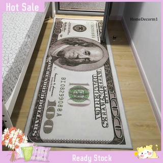 Thảm Lót Sàn Nhà In Hình Tiền Đô La Mỹ 180x60cm