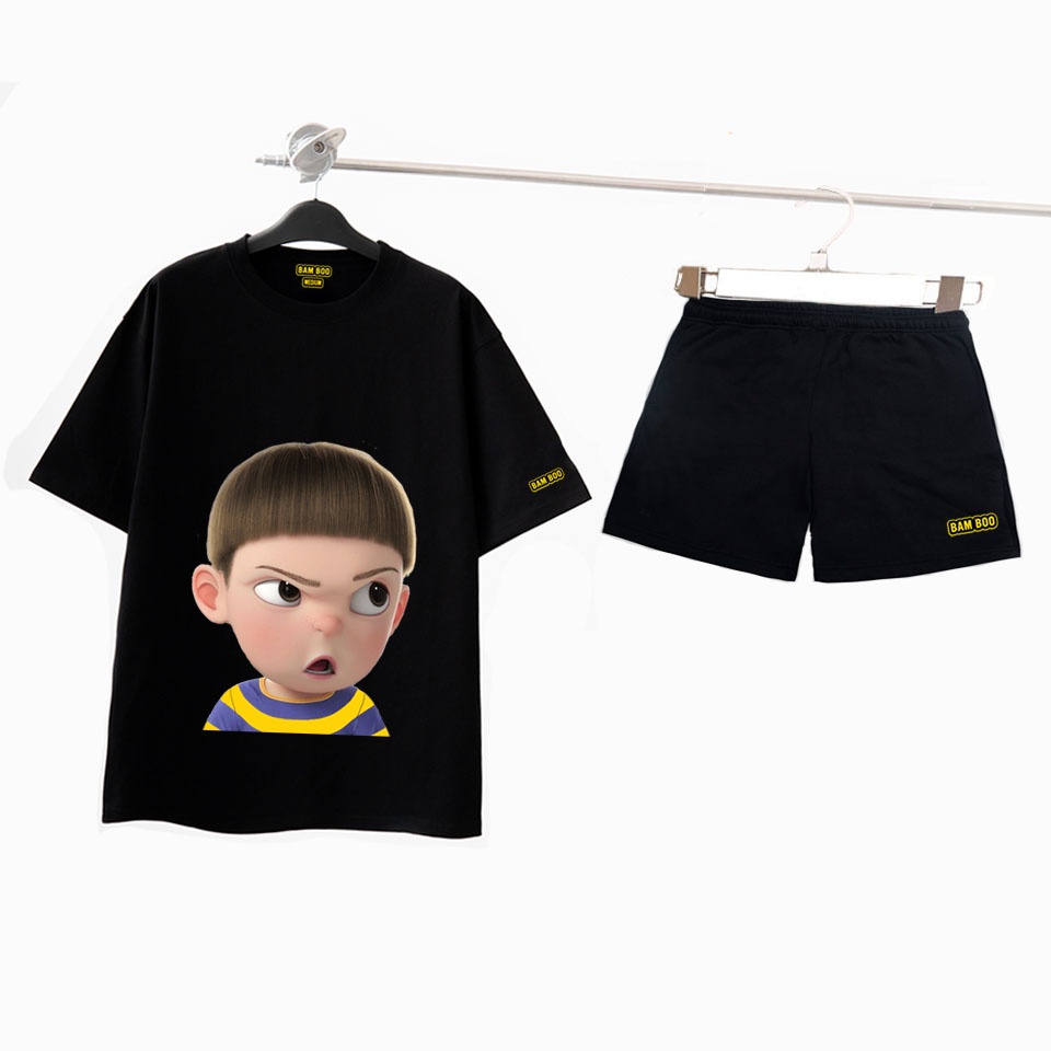 Bộ Thể Thao Nam Nữ BAMBOO BOY SO ANGRY Bộ Quần Áo thun Unisex BAMBOO (BỘ 64-65)