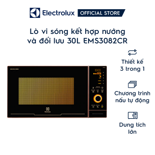 V - lò vi sóng điện tử nướng đối lưu 30l electrolux ems3082cr