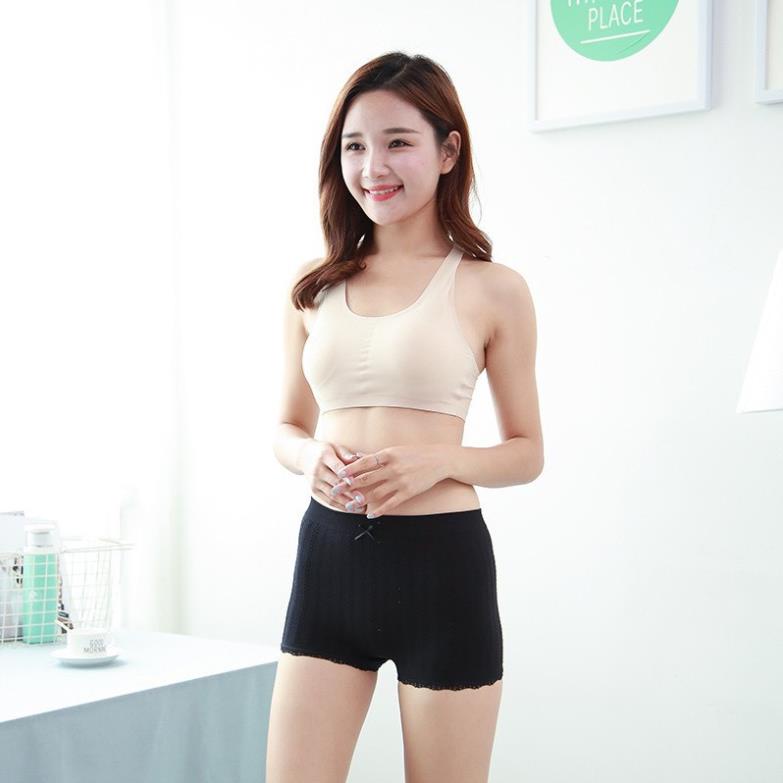 Quần Đùi Ngủ Nữ -CH13506 Mặc Trong Váy Cotton Gân Tăm Viền Ren Co Dãn 4 Chiều