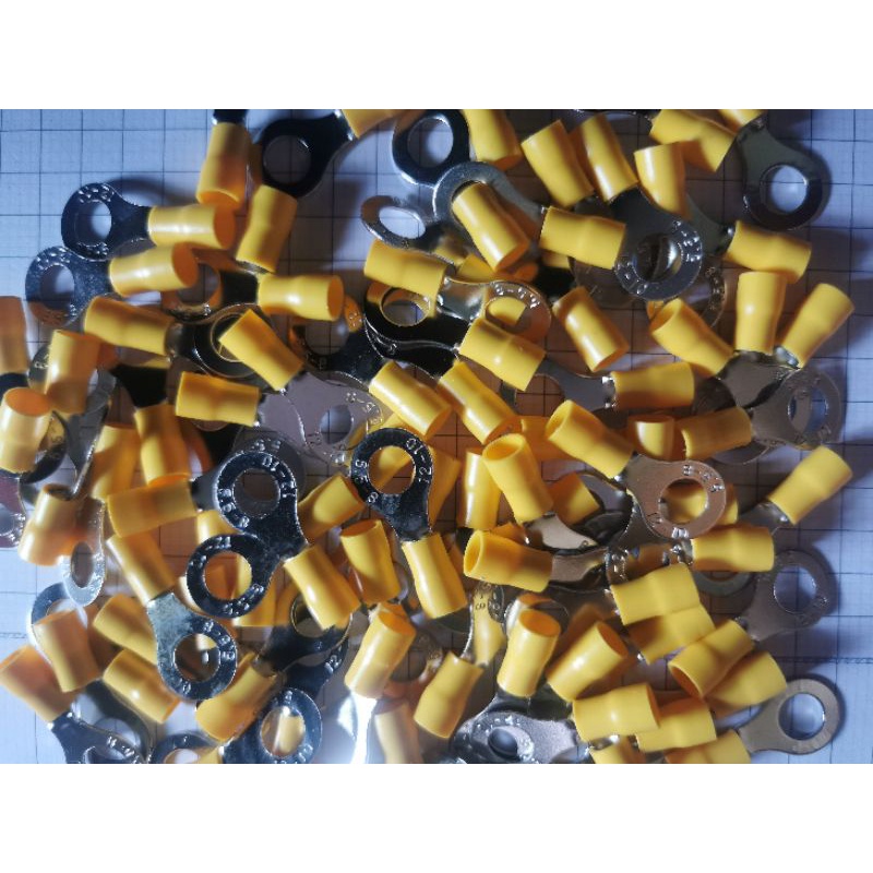 Đầu cos 5.5-8 tròn chui nhựa 8mm giá bán 10 cái, đầu nối cáp điện