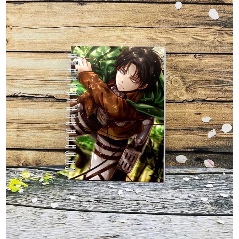 Sổ tay Levi Ackerman Attack on titan 200 trang in 2 mặt ảnh