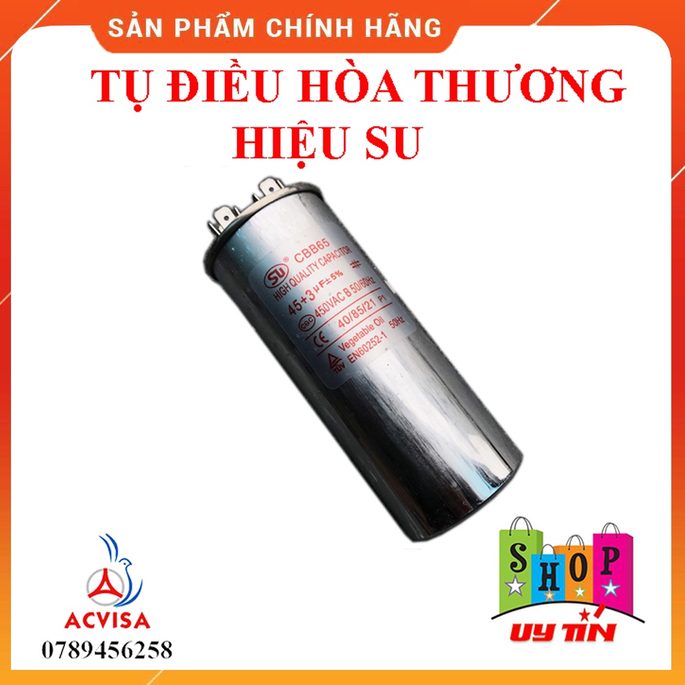 Tụ Block Điều Hòa Thương Hiệu SU (Từ 25uF - 60+5.0uF)