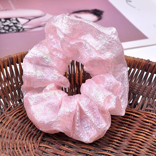 Cột tóc Srunchies nhũ bạc,chun buộc tóc cute
