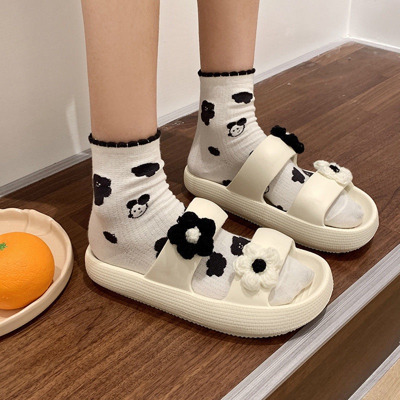 Jiashucheng Dép Sandal Đi Trong Nhà Ngoài Trời Chống Trượt Phong Cách Mới Cho Nữ Sinh Bán Chạy St