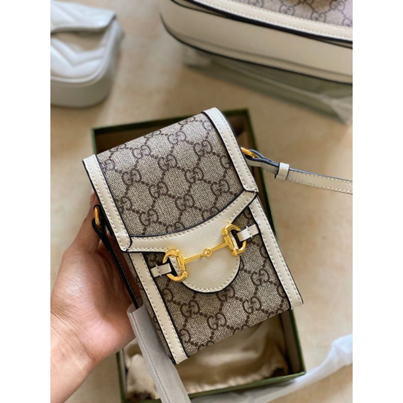 Túi đen chéo mini GUCCI kiểu dáng mới 2021 GG