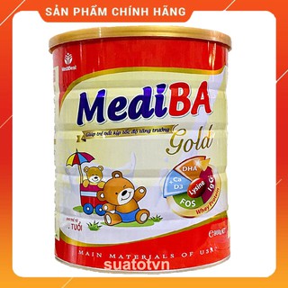 Sữa Medi BA gold 900g mẫu mới dành cho bé thấp còi cần tăng cân