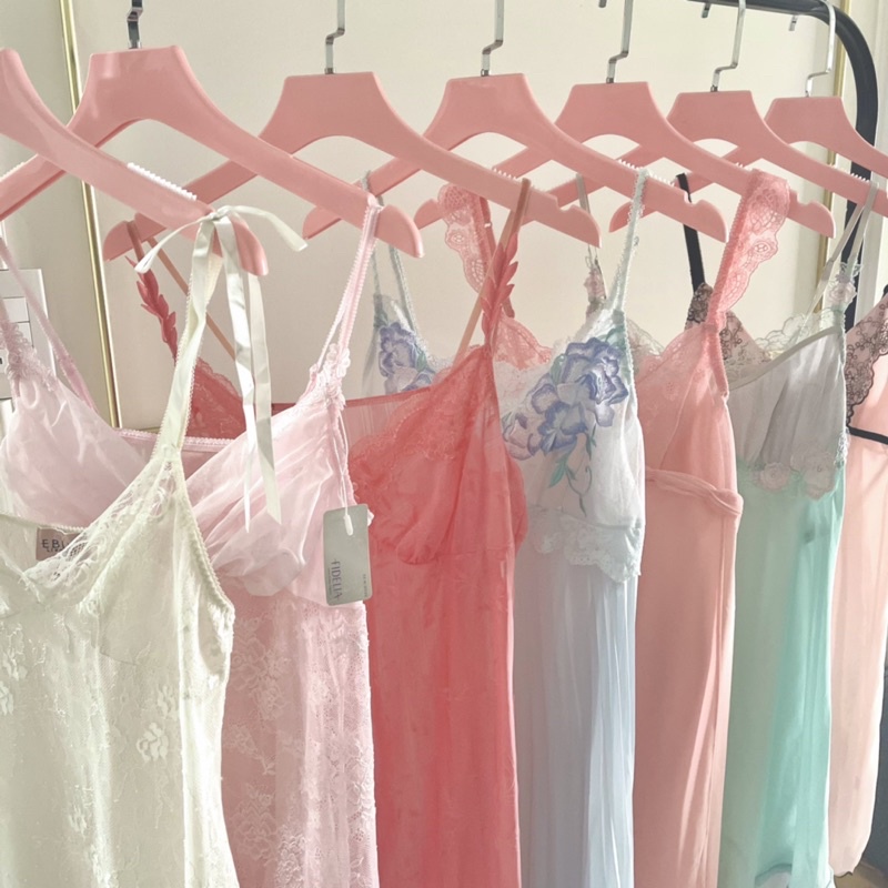 Váy ngủ 2hand- Đầm ngủ lụa Secondhand Hàn Nhật