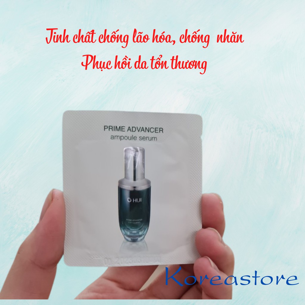 Tinh chất  Ohui xanh chống lão hóa tế bào gốc Prime advancer ampoule serum 1ml