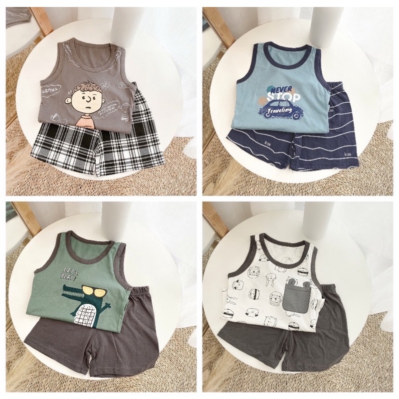 Bộ 3 lỗ quảng châu in hoạ tiết ngộ nghĩnh cho bé trai và bé gái