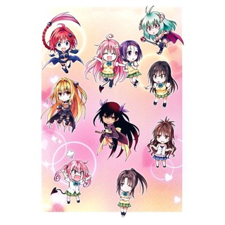 sticker anime to love ru set 30-60 hình ép lụa chóng xước chống nước/ hình dán to love ru