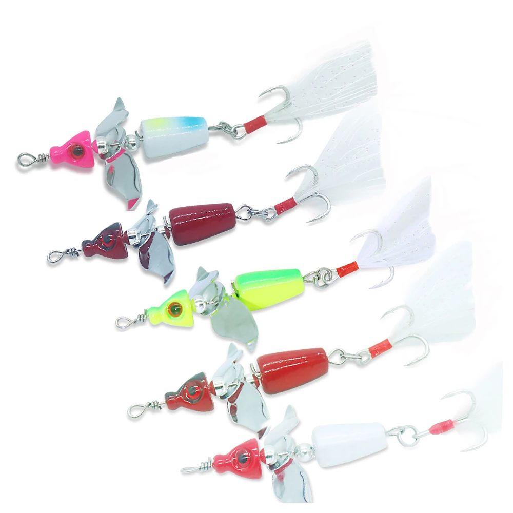 Mồi Câu Cá Xoay 360 Độ Bằng Kim Loại Chống Ồn Tiện Dụng Spinner