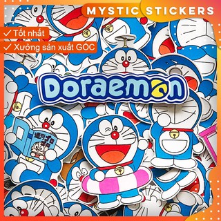 [ Mèo DORAEMON] 48 Sticker chống nước/Hình dán/Decal trang trí, dán xe laptop mũ bảo hiểm vali...