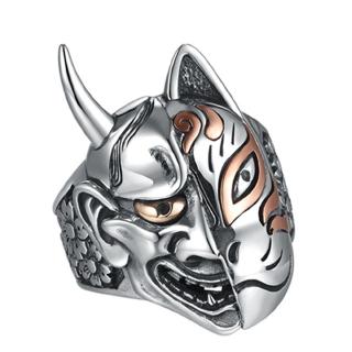 Nhẫn Mặt Lớn Của Quỷ Nam Độc Đoán Steampunk Đôi Đảng Gothic Nhẫn Trang Sức