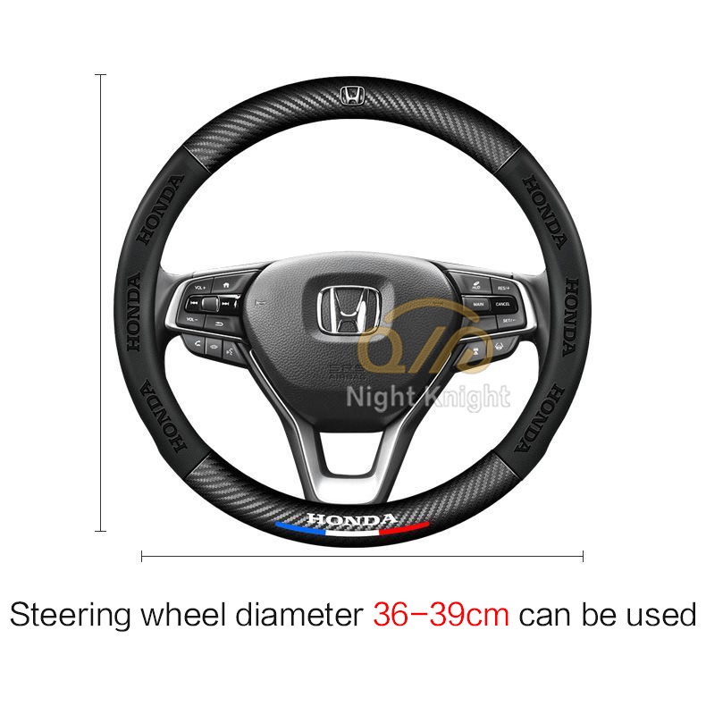 Vỏ bọc vô lăng bằng sợi carbon cho xe hơi Honda CITY JAZZ CIVIC HRV Fit CRV BRV Accord Odyssey VEZEL