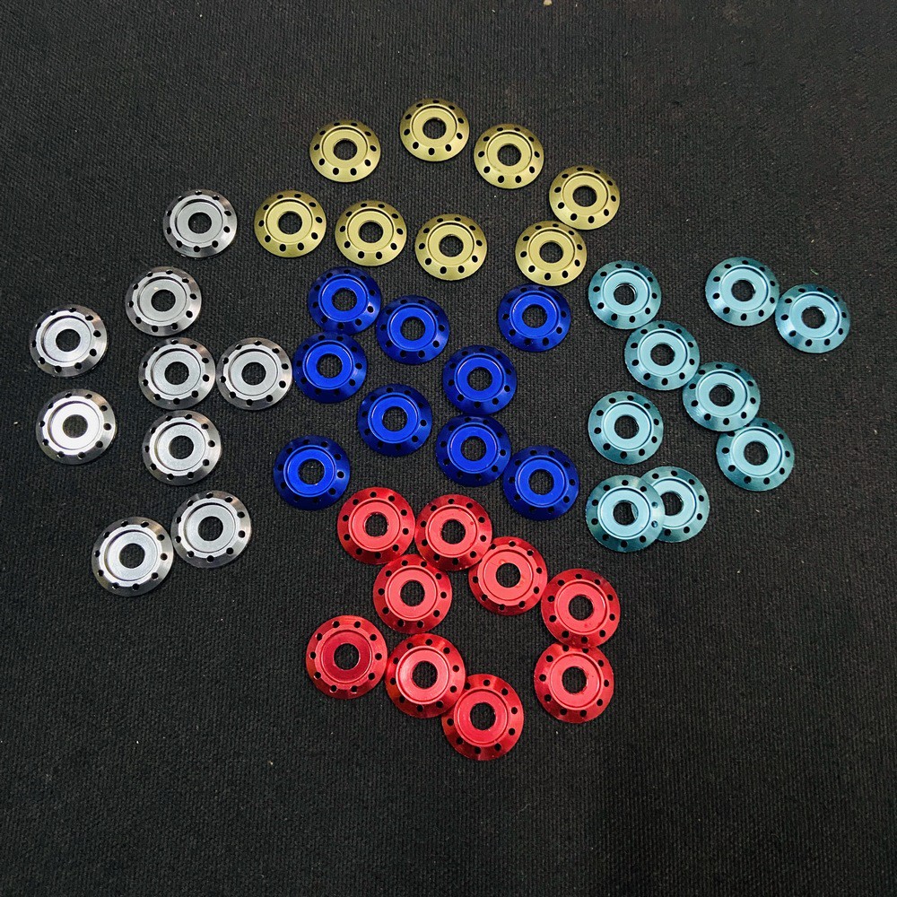 [ĐIỂM NHẤN] COMBO 10 MIẾNG LÔNG ĐỀN NHÔM ĐỘ MÀU SẮC RỰC RỠ GẮN DÀN ỐC XE MÁY, CÁC CHI TIẾT ỐC, CỐT TRỤC TRÊN XE