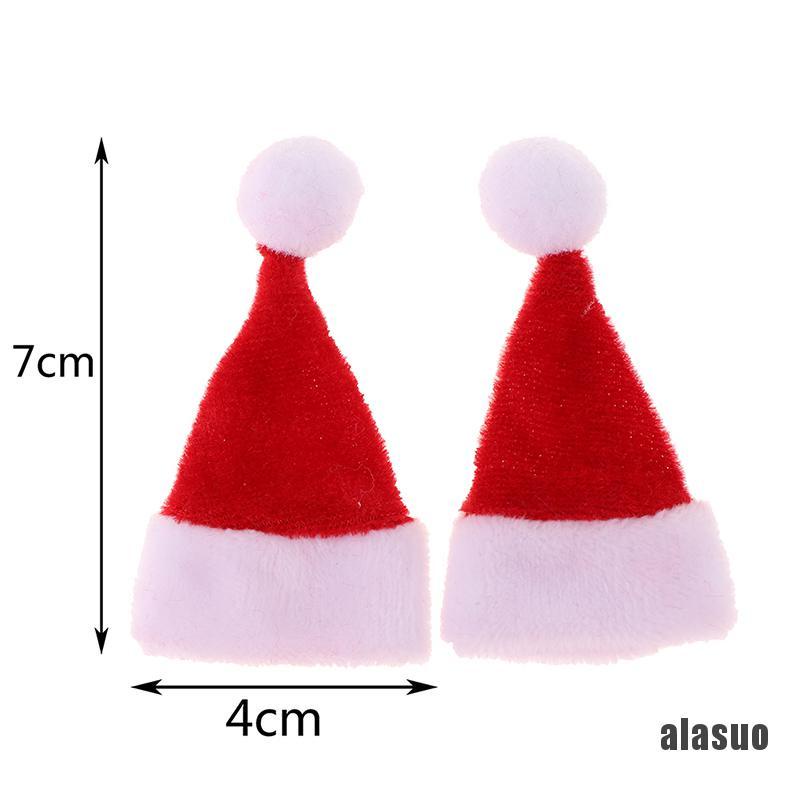 Bộ 2 Mũ Giáng Sinh mini Trang Trí Nhà Búp Bê