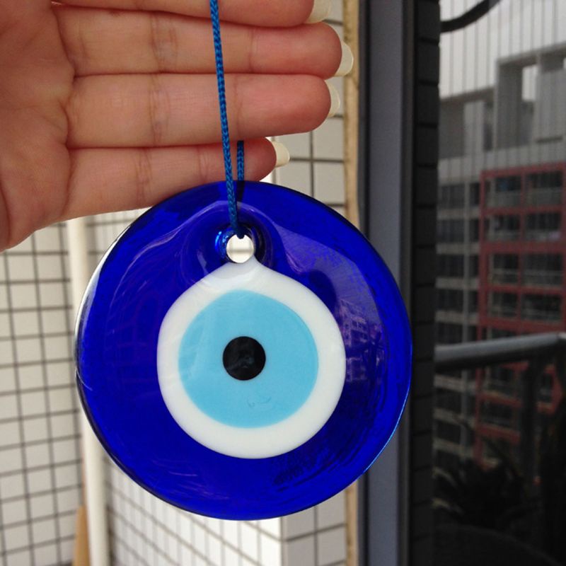 Arin Set 4 Mặt Dây Chuyền Hình Tròn Lớn Màu Xanh Dương Thổ Nhĩ Kỳ Bảo Vệ Mắt Kính Thổ Nhĩ Kỳ Dành Cho Nam