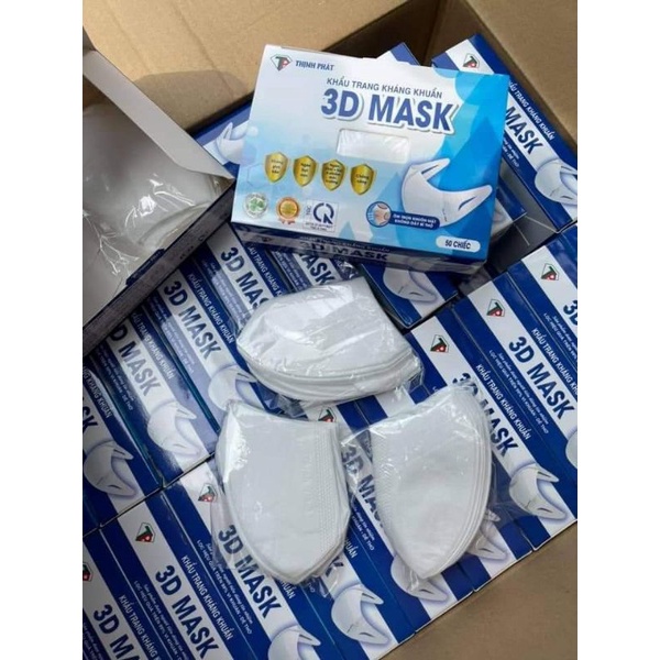Hộp 50 khẩu trang 3d Mark, hàng chính hãng kháng khuẩn