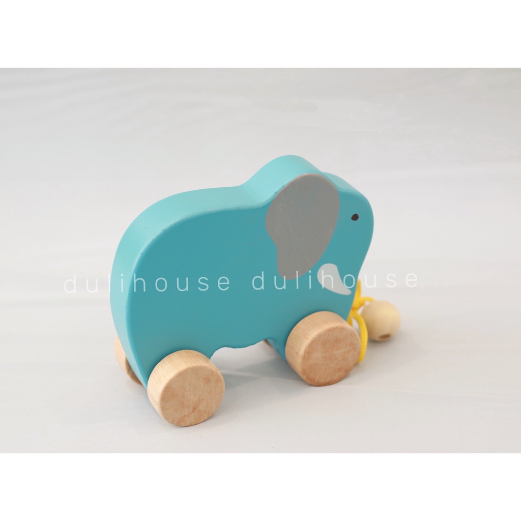 Đồ chơi gỗ thú kéo dây có bánh xe Winwintoys Giúp bé học hỏi khám khá Rèn luyện tư duy