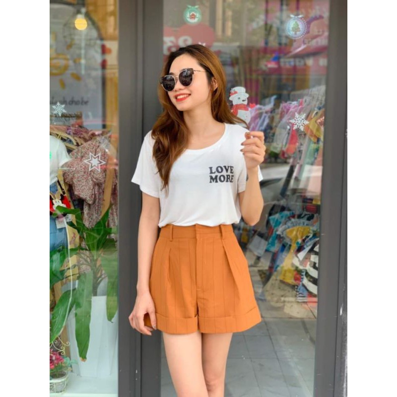 Áo phông nũ cotton mềm Love More