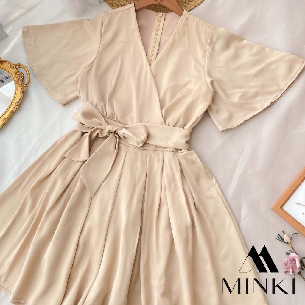 [SHOP ĐỒNG GIÁ] JUMPSUIT CÁNH TIÊN - CHẤT LIỆU CÁT TƠ NHẬP KHẨU - HÀNG THIẾT KẾ - MÀU NÂU ĐẤT/ CAM/ NUDE