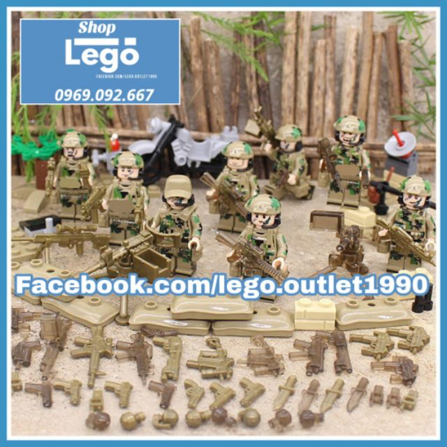 Xếp hình Lính quân đội biệt kích chiến lang Lego Minifigures Kazi Ky82015 - Ky82016