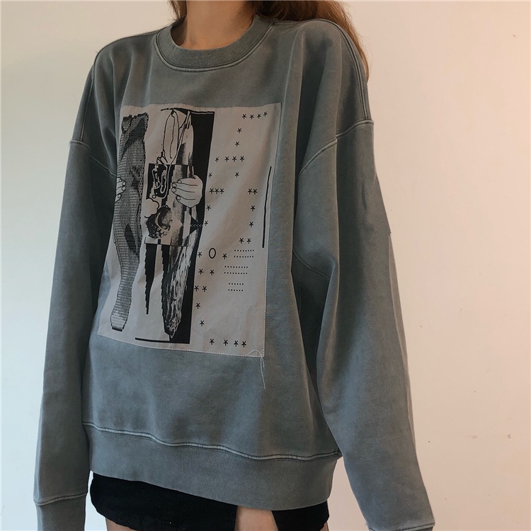 NRVP Áo Hoodie Dáng Rộng Thời Trang Hàn Quốc 2022 Dành Cho Nữ