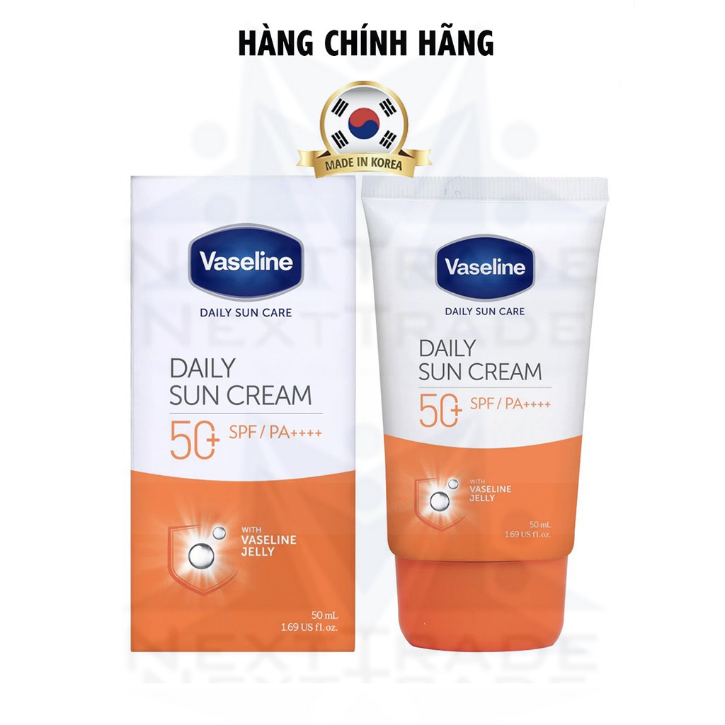 Kem chống nắng hàng ngày Vaseline Daily Sun Cream SPF 50+/ PA++++ 50ml