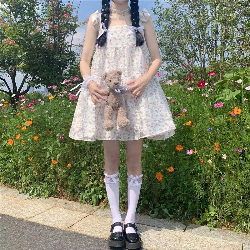 NRVP Đầm nữ không tay in họa tiết hoa thời trang